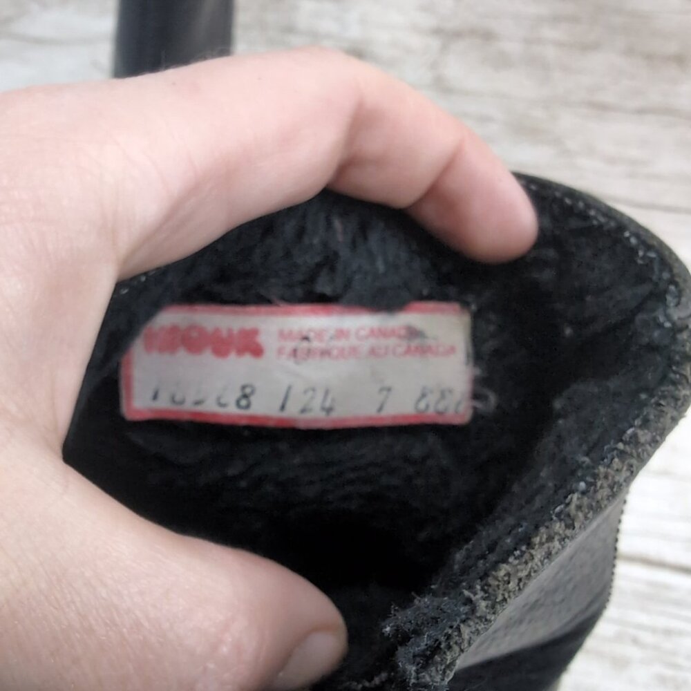 Inouk Lined Black Leather Zipper Closure Boots Women Size 7 - Picture 7 of 10